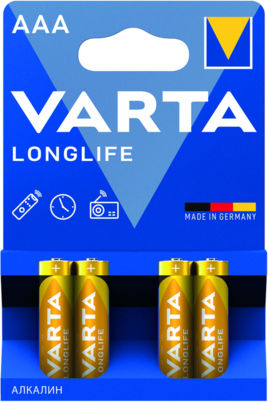 Varta 12 Pack Alkaline Batteries AAA LongLife 1.5V