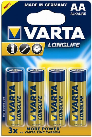 Varta LongLife Αλκαλικές Μπαταρίες AA 1.5V 4τμχ