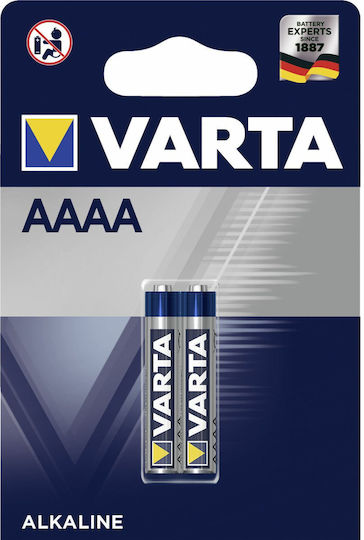 Varta 2 Pack Alkaline Batteries AAAA 1.5V