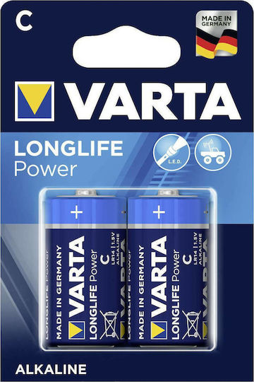 Varta Longlife Power Alkaline Batterien C 1.5V 2Stück