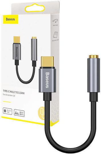Baseus L54 Konverter USB-C männlich zu 3.5mm weiblich Gray 1Stück