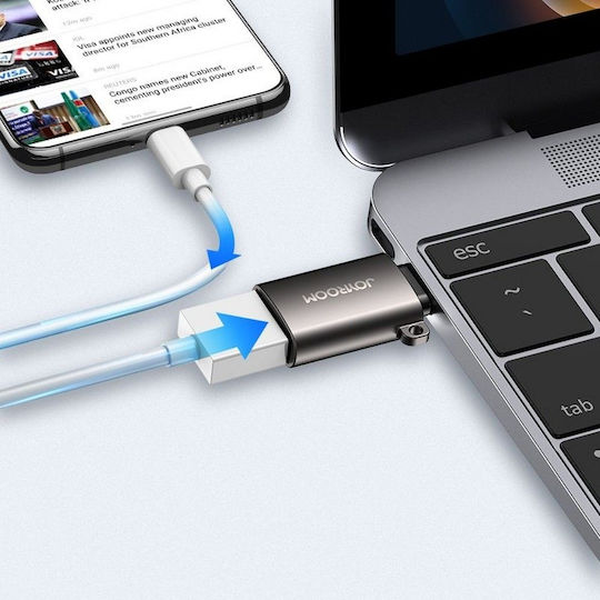 Joyroom S-H151 Converter USB-C / USB-A male to USB-C / USB-A male Gray 1pcs