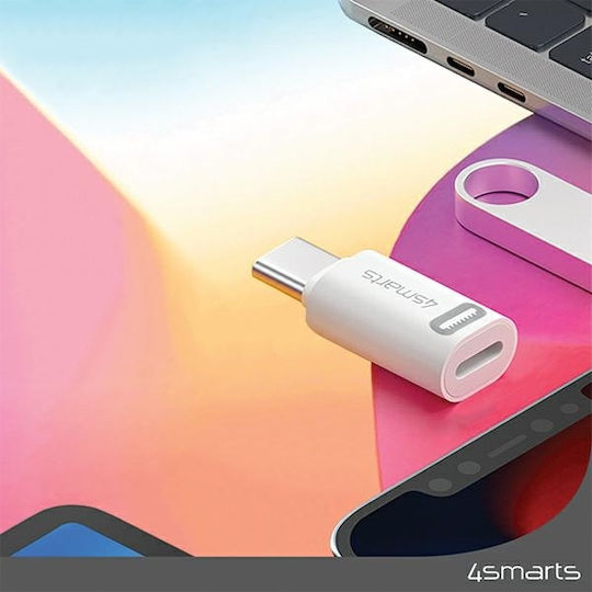 4Smarts Konverter Blitzschlag männlich zu USB-C weiblich Weiß 2Stück (540711)