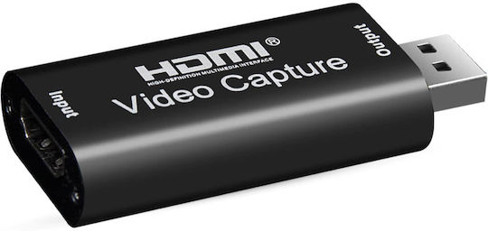 Конвертор USB-A мъжки към HDMI женски Черен 1бр