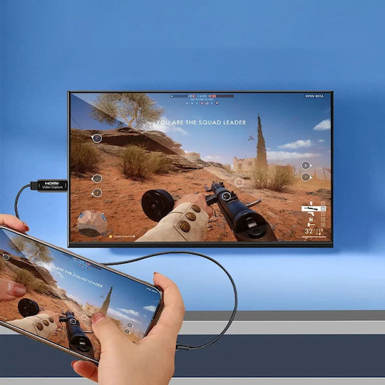 Конвертор USB-A мъжки към HDMI женски Черен 1бр