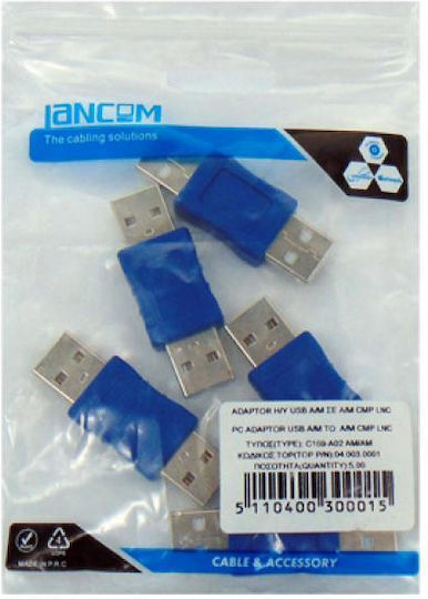 Konverter USB-A männlich zu USB-A männlich 5Stück 04.003.0001