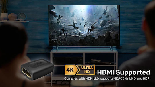Unitek Μετατροπέας HDMI female σε HDMI female 1τμχ A1013BK