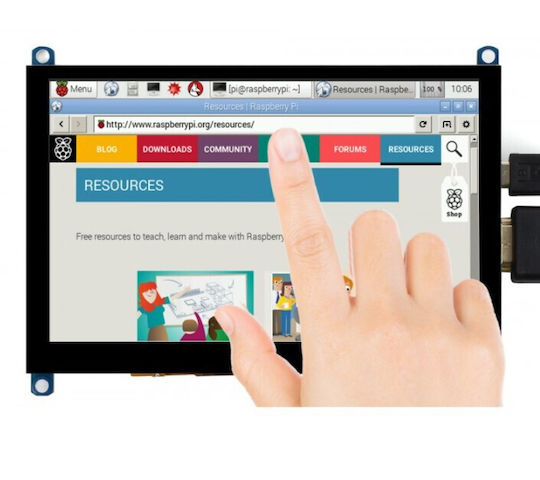 Waveshare Pi Display 5" HDMI 800x480 Capacitive Touchscreen USB V4