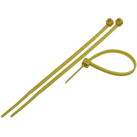 EM Group Δεματικά Καλωδίων Πλαστικά 140mmx140mm σε Κίτρινο χρώμα (100τμχ) (BMY1436)
