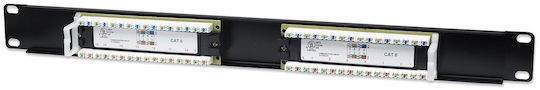 Intellinet Patch Panel für Rack 1U 19" 16 Ports cat6 Schwarz