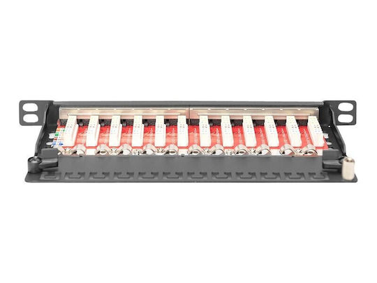 Digitus Τηλεφωνικό Patch Panel για Rack 1U 19" 24 Θυρών Λευκό