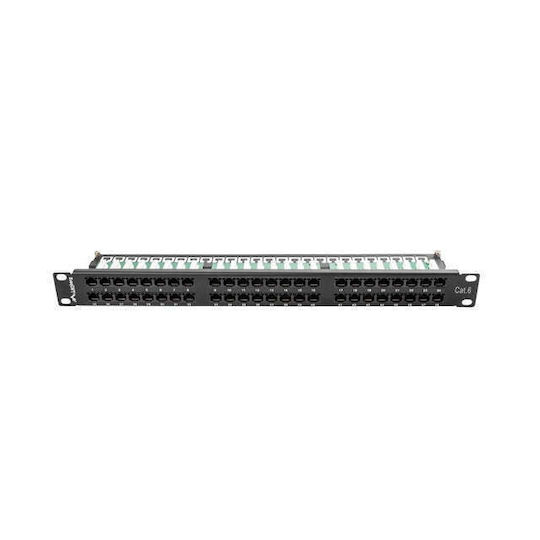 Lanberg Patch Panel für Rack 1U 19" 48 Ports cat6 Schwarz