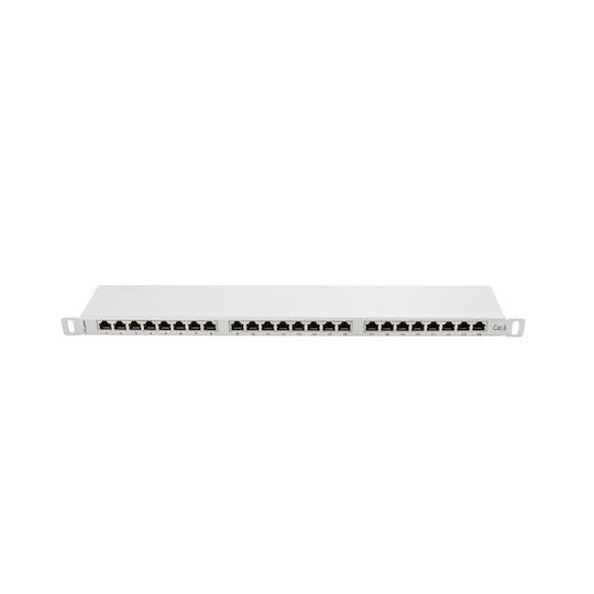 Lanberg Patch Panel Shielded για Rack 1U 19" 24 Θυρών cat6 Γκρι