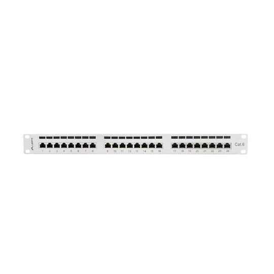 Lanberg Patch Panel für Rack 1U 19" 24 Ports cat6 Weiß
