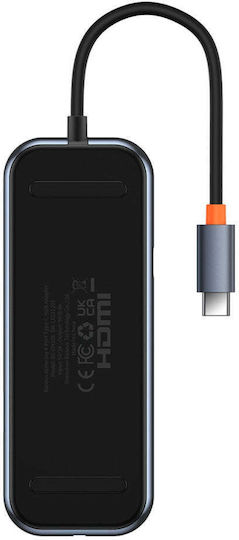 Baseus Acmejoy Hub 2 Θυρών USB 3.0 με σύνδεση USB-C Γκρι