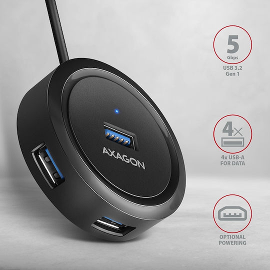 Axagon Hub 4 Porturi USB 3.2 cu Conectare USB-A