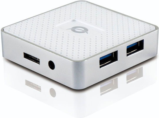 Conceptronic Hub 4 Θυρών USB 3.0 με σύνδεση USB-A Λευκό