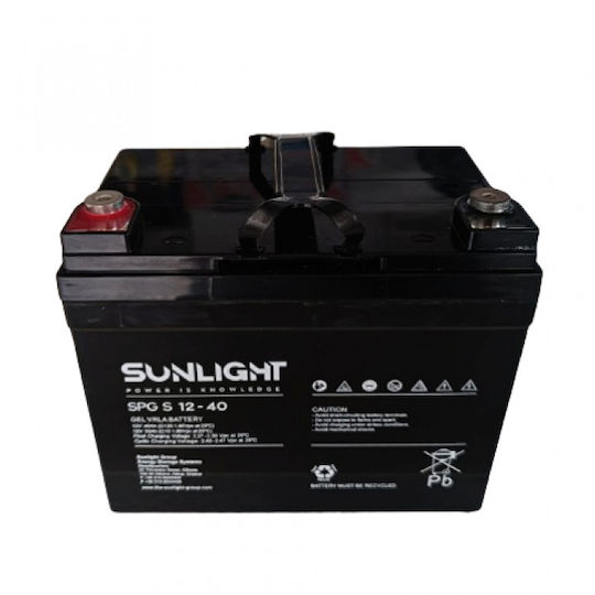 SunLight Photovoltaik-Batterie GEL Versiegelt 12V 40Ah C10 (SPG12-40S)