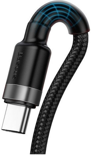 Baseus Cafule USB 2.0 Cable USB-C male - USB-A 40W Μαύρο 1m CATKLF-PG1