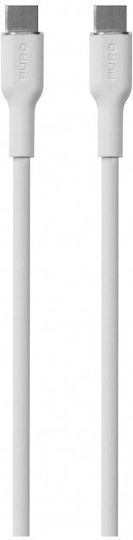 Puro Icon Soft USB 2.0 Cable USB-C male - USB-C 60W Λευκό 1.5m