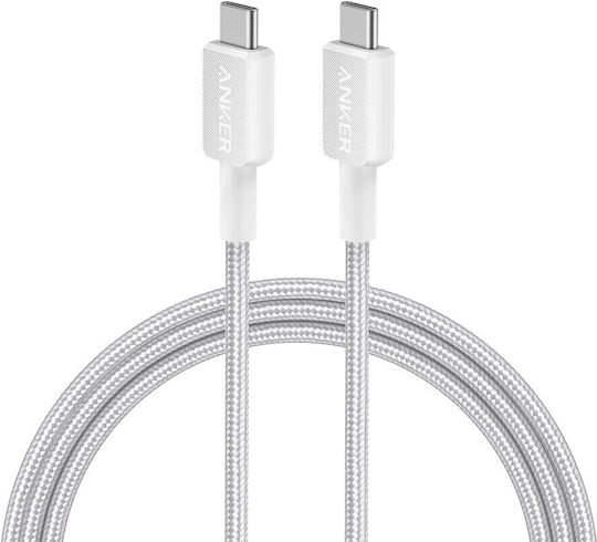 Anker Regular USB 2.0 Cablu USB-C bărbătesc - USB-C 60W Alb 0.9m