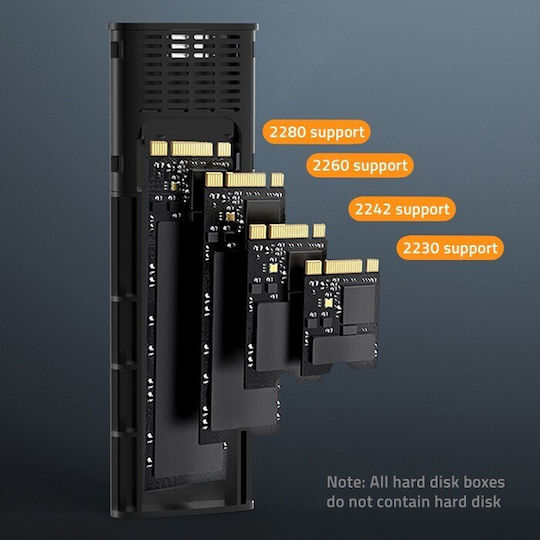 Qoltec Case for Hard Drive M.2 SATA III with Connection Type-C