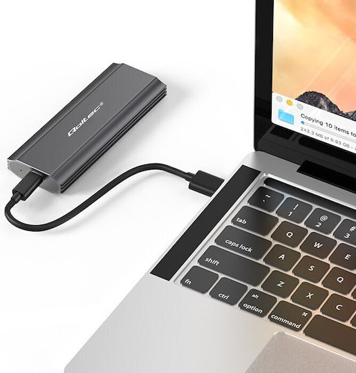 Qoltec Case for Hard Drive M.2 SATA III with Connection Type-C