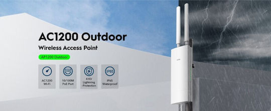 Cudy AP1200 Външна Точка за Достъп Wi‑Fi 5 Двулентов (2.4 и 5GHz)