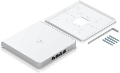 Ubiquiti UniFi6 Enterprise In-Wall Zugriffspunkt Wi‑Fi 6E Tri Band (2.4 & 5 & 6GHz) in Einzelner Bausatz Weiß