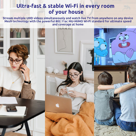 Strong Atria Mesh KIT 1200 V2 v2 Zugriffspunkt Wi‑Fi 5 Dualband (2,4 & 5 GHz) in Dreifach-KIt