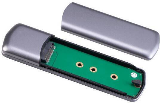 Akasa Case for Hard Drive M.2 PCI Express / SATA III with Connection USB 3.2 Type-C