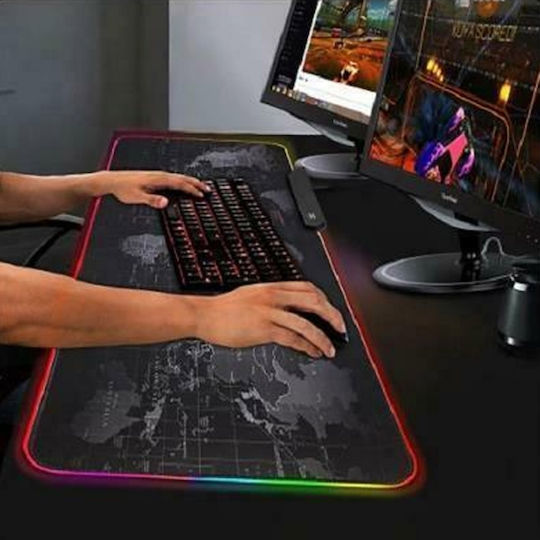 34.915.1215 Gaming Mauspad XXL (900mm) mit RGB-Beleuchtung über USB Grau