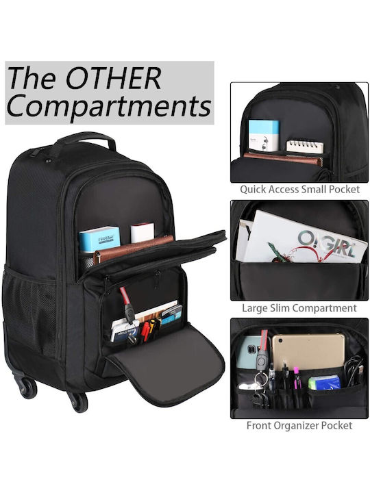 Matein Backpack Laptop Bag for 17" with USB Port in Black Color CB-1212 Black