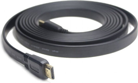 Cablexpert HDMI 2.0 Premium High Speed 4K 60Hz HDR Flat Cable HDMI male - HDMI male 1.8m Μαύρο