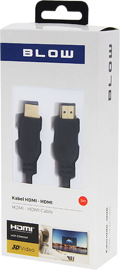 Blow BG-601 Cable HDMI male - HDMI male 3m Μαύρο