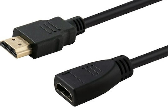 Savio HDMI 1.4 High Speed 1080p 120Hz Cable HDMI Male - HDMI Female 1m Black