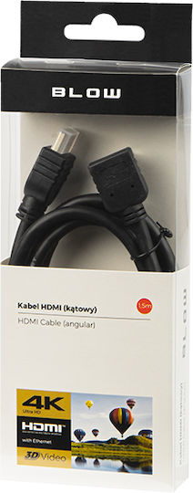 Blow HDMI Cables High Speed 1080p 120Hz Angle (90°) Flat Cable HDMI Male - HDMI Male 1.5m Black