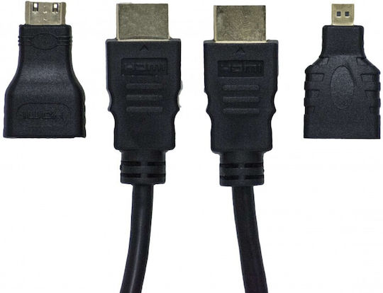 HDMI 1.4 High Speed 1080p 120Hz Cable HDMI male - HDMI male 1.5m Μαύρο