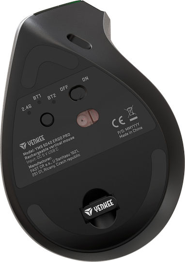 Yenkee YMS 5040 Ergo Pro Ασύρματο Εργονομικό Vertical Ποντίκι Γκρι