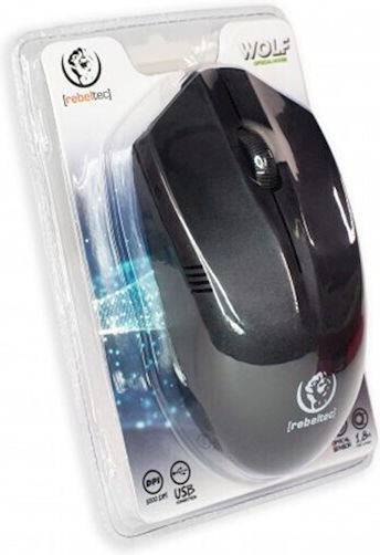 Rebeltec Wolf Wired Mouse Black