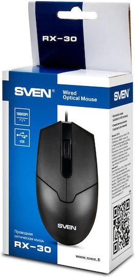 Sven RX-30 Ενσύρματο Ποντίκι Μαύρο