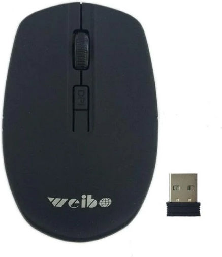 Weibo RF2808USB Ασύρματο Ποντίκι Μαύρο