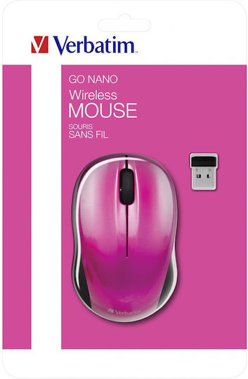 Verbatim Go Nano Wireless Mini Mouse Fuchsia