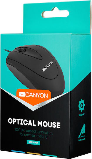 Canyon CNE-CMS1 Cu fir Mouse Negru