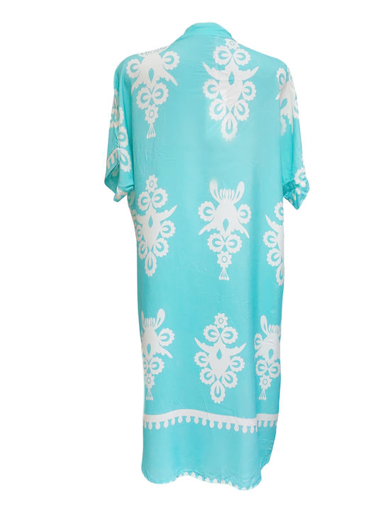 Fashion Vibes Women's Caftan Beachwear Blue