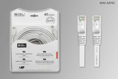 SGL U/UTP Ethernet-Netzwerkkabel 40m Weiß 1Stück