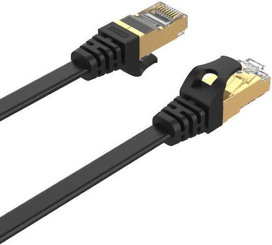 Unitek Flat S/FTP Cat.7 (10Gbps) Καλώδιο Δικτύου Ethernet 3m Μαύρο