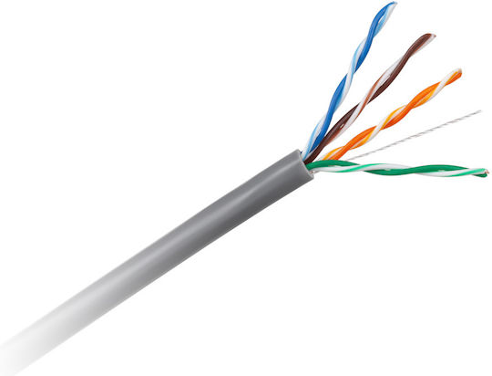 Cabletech U/UTP Cat.5e (Gigabit) Καλώδιο Δικτύου Ethernet χωρίς ακροδέκτες 305m Γκρι