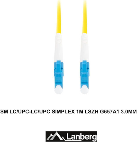 Lanberg Καλώδιο Οπτικής Ίνας LC/UPC-LC/UPC 1m Πολύχρωμο