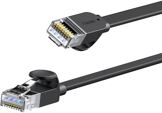 Baseus U/UTP Cat.6 (Gigabit) Καλώδιο Δικτύου Ethernet 2m Μαύρο